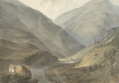 Paysage montagneux avec rivière - Samuel Davis